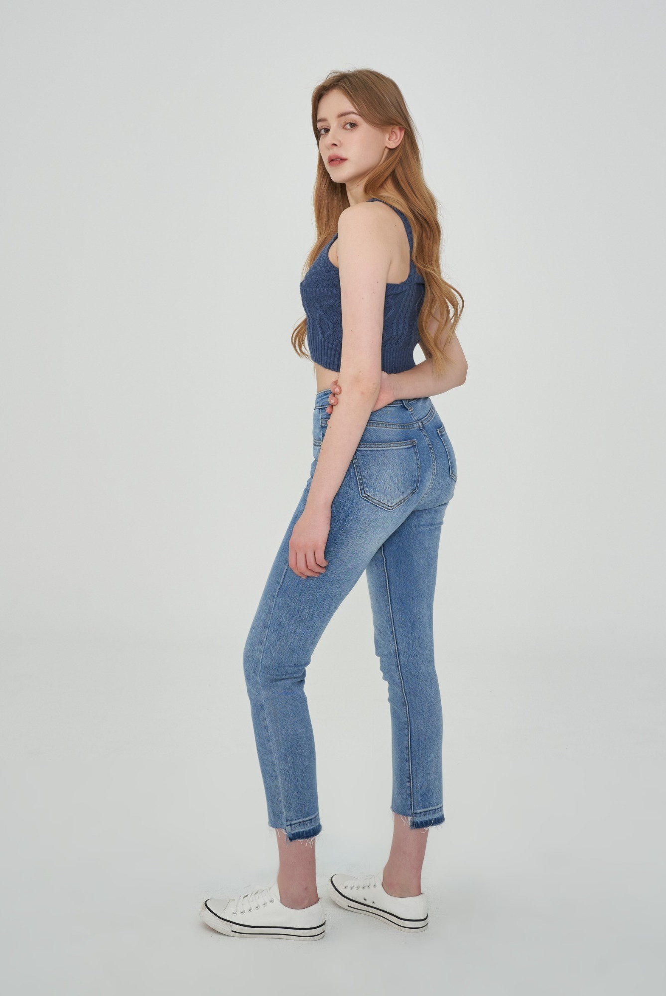 CHORONG WORN STRAIGHT FIT JEAN [6838]